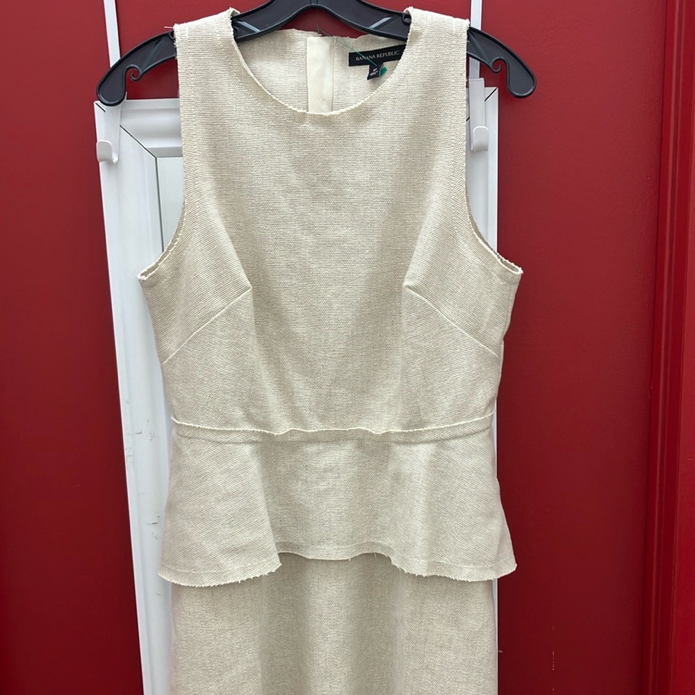 Banana Republic  linen cotton blend raw unstiched  dress NWOT